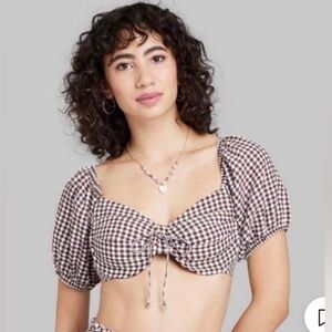 Wild Fable gingham crop top